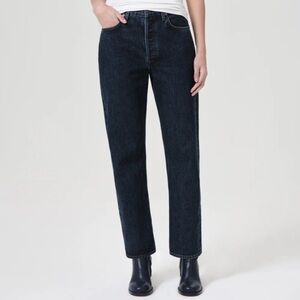 Agolde 90's Pinch Waist High Rise Straight Jeans in Pendulum 25